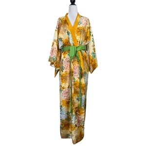 Japanese 100% Silk Floral Kimono